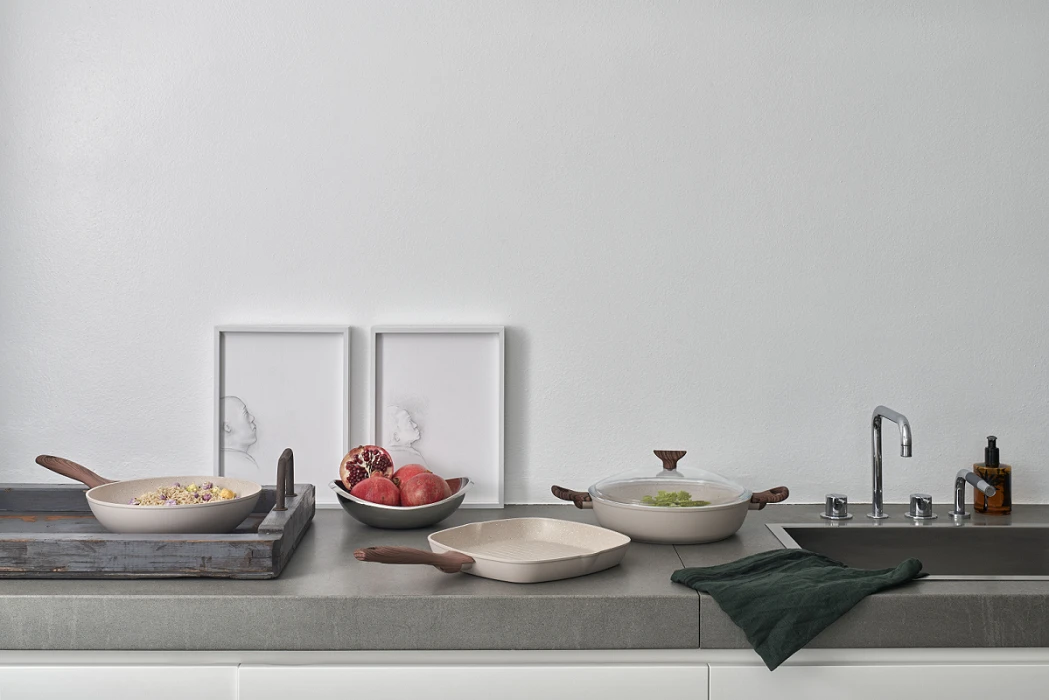 Sambonet Grillpan Rock 'n' Rose - Creme - 28 X 28 Cm - Standaard Anti-aanbaklaag 4 Sambonet Grillpan Rock 'n' Rose - Creme - 28 X 28 Cm - Standaard Anti-aanbaklaag - Afbeelding 2