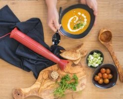 Alessi Staafmixer Plissé - 2 Standen - Rood - Michele De Lucchi - MDL10 R -Beste Keukengerei staafmixer 2 1