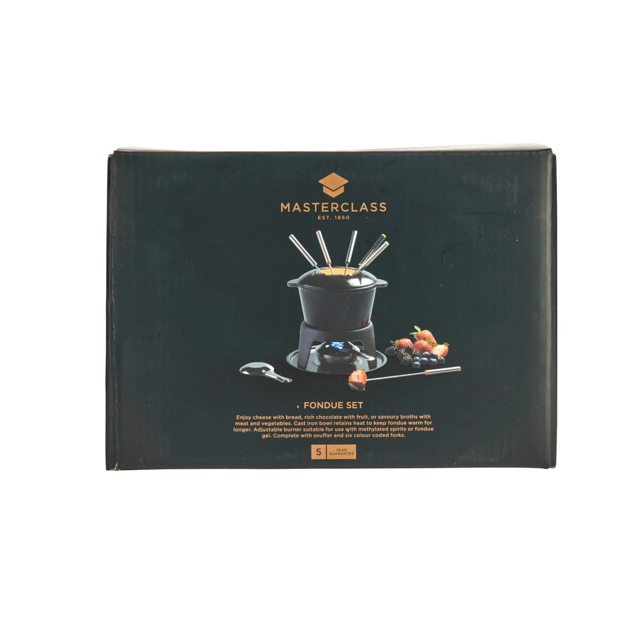 MasterClass Fondueset Gietijzer Zwart 4 MasterClass Fondueset Gietijzer Zwart - Afbeelding 2